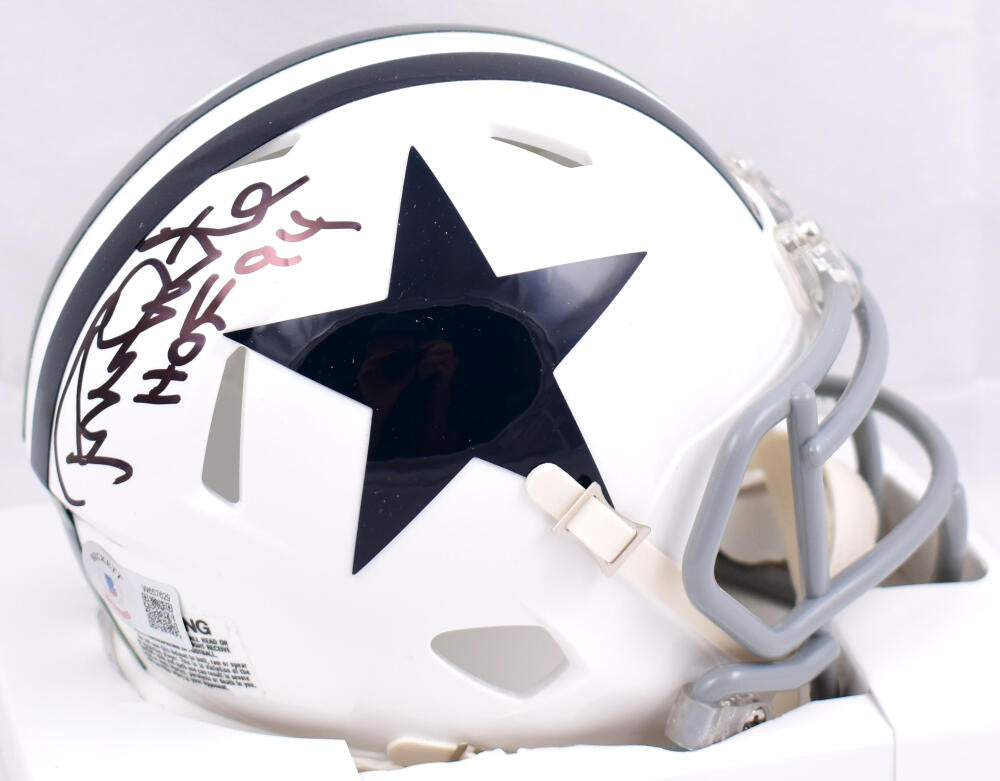 CeeDee Lamb Signed Dallas Cowboys Speed Salute to Service NFL Mini Helmet