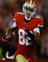 Mario Manningham Autographed 49ers 16x20 Vertical Close Up Photo- JSA Auth Image 1