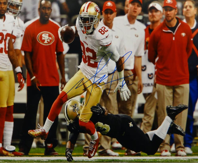 Mario Manningham Autographed 49ers 16x20 Avoiding Tackle Photo- JSA Auth Image 1