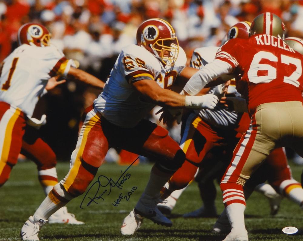 Russ Grimm HOF Signed Washington Redskins 16x20 Against 49ers Photo- JSA W Auth