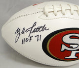 Y.A. Tittle Autographed San Francisco 49ers Logo Football With HOF- JSA W Auth