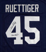 Rudy Ruettiger Autographed Never Quit Navy Blue College Style Jersey- JSA W Auth Image 2