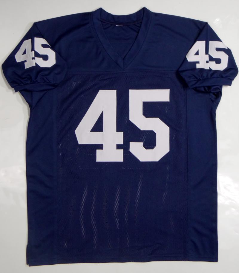 Rudy Ruettiger Autographed Never Quit Navy Blue College Style Jersey- JSA W Auth Image 4