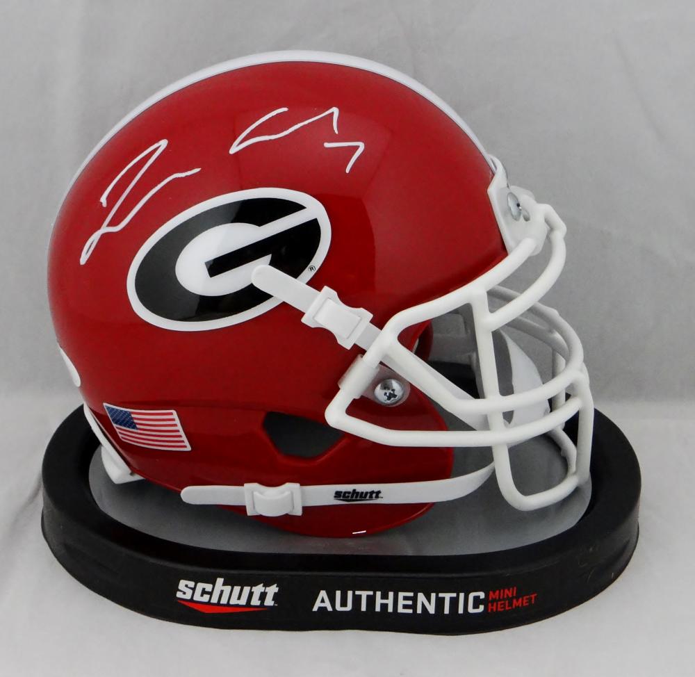 Lorenzo Carter Autographed Georgia Bulldogs Schutt Mini Helmet- JSA W Auth *White