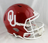 Adrian Peterson Autographed Oklahoma Sooners F/S Riddell Speed Helmet -Beckett Witness *Silver Top