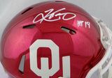 Kyler Murray Signed Oklahoma Sooners Chrome Speed Mini Helmet w/HT- Beckett Auth