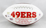 Deion Sanders Autographed San Francisco 49ers Logo Football- Beckett Auth *Black