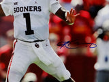 Kyler Murray Autographed Oklahoma Sooners 16x20 About to Pass PF - Beckett Auth Image 2