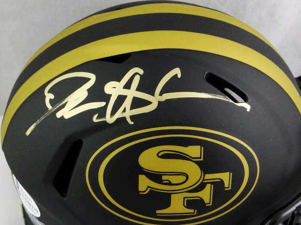 Deion Sanders Autographed San Francisco 49ers Eclipse Speed Mini Helmet- Beckett W Auth *Gold