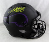 Adrian Peterson Autographed Minnesota Vikings F/S Eclipse Speed Helmet - Beckett W Auth *Yellow