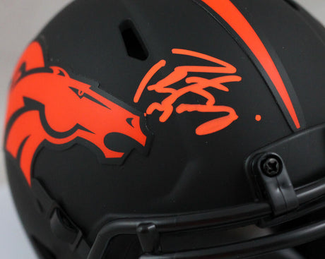 Peyton Manning Autographed Denver Broncos Eclipse Mini Helmet - Fanatics Auth *Orange