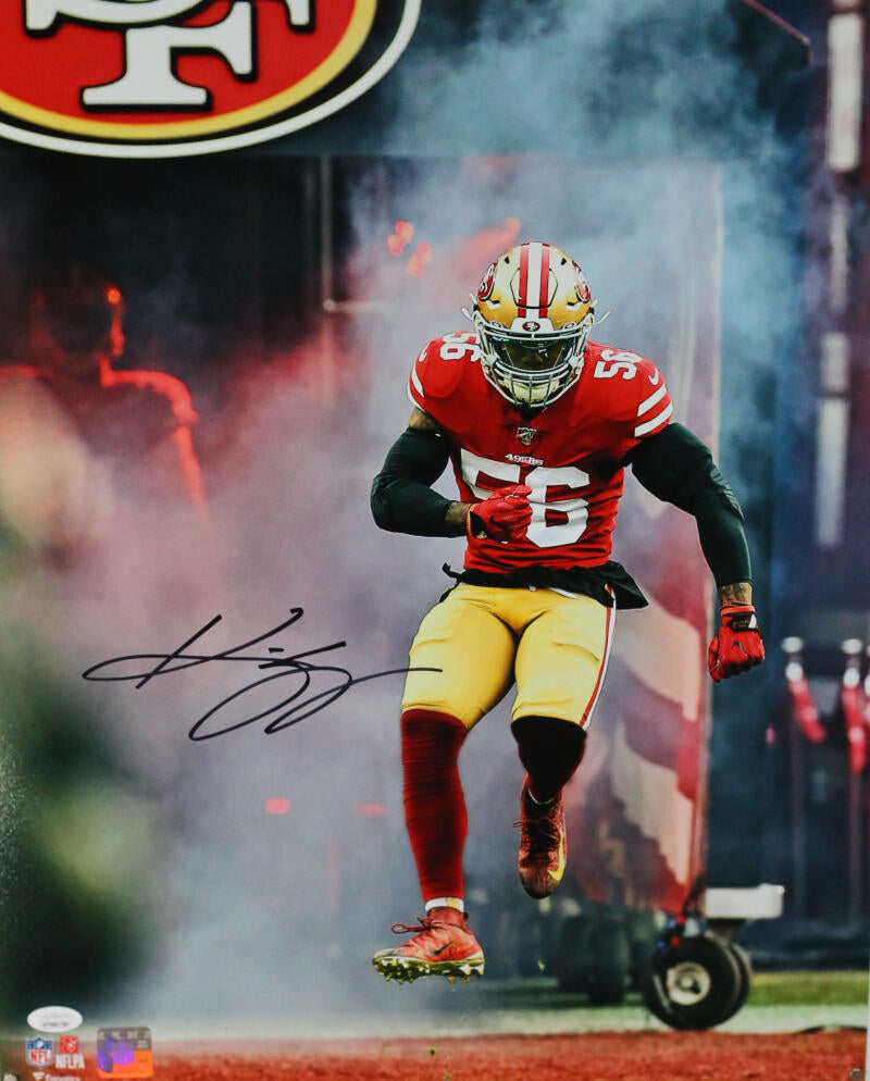 Kwon Alexander Autographed San Francisco 49ers 16x20 FP Running Out Photo - JSA W Auth *Black