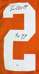 Earl Campbell Autographed Orange College Style Jersey w/ HT - Beckett W Auth *2