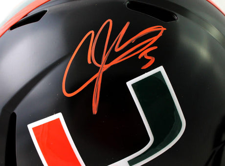 Andre Johnson Autographed Miami Hurricanes F/S Miami Knights Helmet - JSA W Auth *Orange