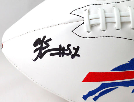 Aj Epenesa Autographed Buffalo Bills Logo Football - Beckett W *Black