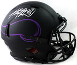 Adrian Peterson Autographed Minnesota Vikings F/S Eclipse Speed Authentic Helmet - Beckett W Auth *Silver