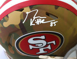 George Kittle Autographed San Francisco 49ers Camo Mini Helmet- Beckett W Auth *White