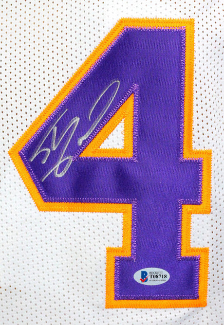 Shaquille O'Neal Autographed White Los Angeles Jersey - Beckett W Auth *4