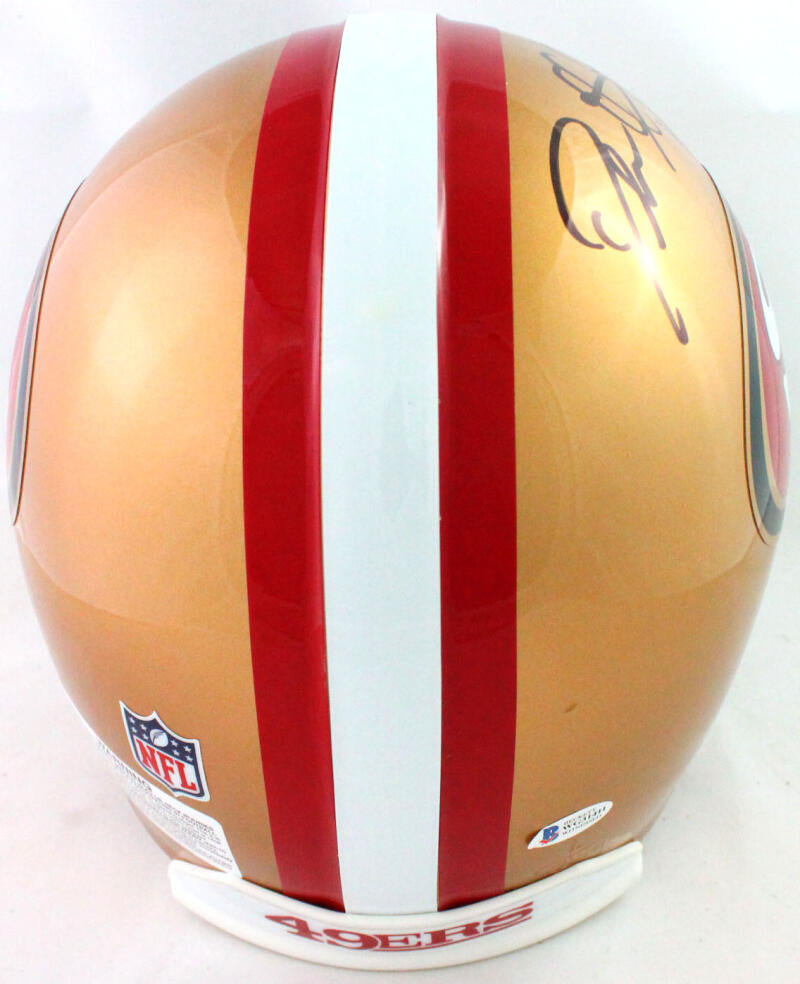 Deion Sanders Signed SF 49ers Full Size Authentic Helmet w/ HOF- Beckett W *Blk