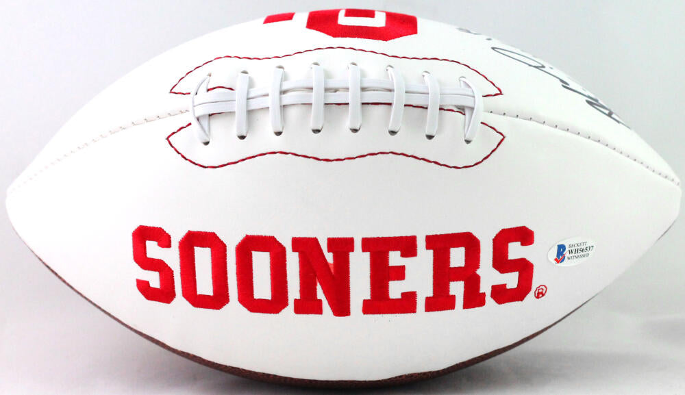 Kyler Murray Signed Oklahoma Sooners Logo Football w/ HT- Beckett W *Black