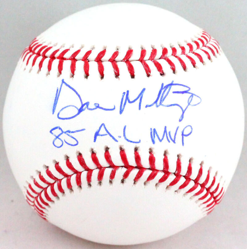 Don Mattingly Autographed Rawlings OML Baseball w/85 AL MVP - JSA W *Blue