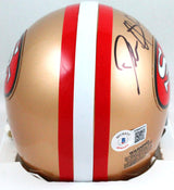 Deion Sanders Autographed San Francisco 49ers 64-95 Mini Helmet- Beckett W *Black