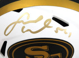 Fred Warner Autographed San Francisco 49ers Lunar Mini Helmet- Beckett W *Gold