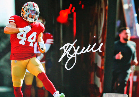 Kyle Juszczyk Autographed SF 49ers 8x10 Running From Tunnel Photo- Beckett W Holo