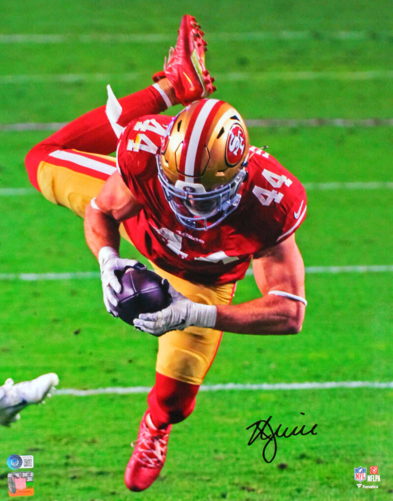 Kyle Juszczyk Autographed San Francisco 49ers 16x20 Diving Catch Photo- Beckett W Holo