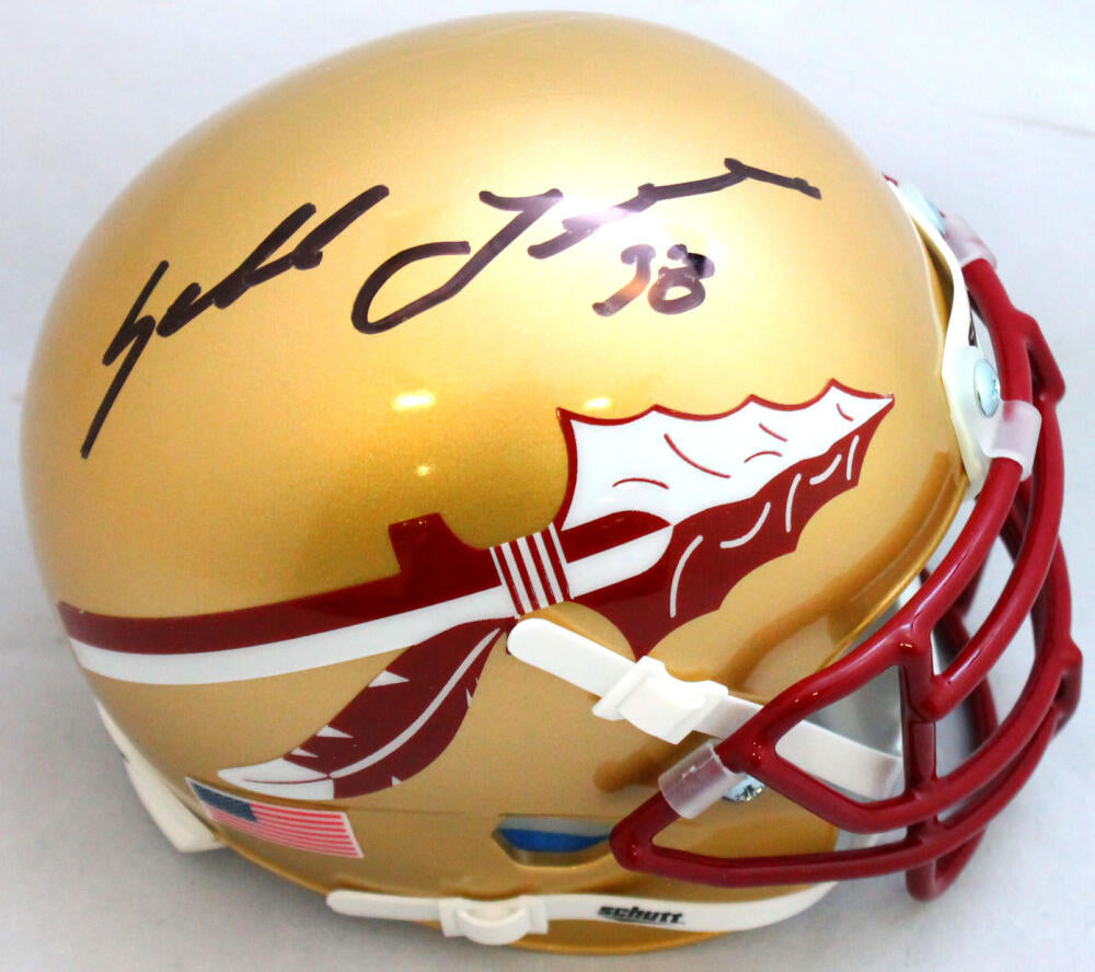 Sebastian Janikowski Autographed Florida State Seminoles Mini Helmet-Beckett W Hologram