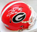 Hines Ward Autographed Georgia Bulldogs Speed Mini Helmet- Beckett W Hologram *White