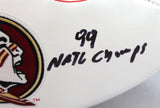 Sebastian Janikowski Signed Florida State Seminoles Logo Football W/Insc.-Beckett W Hologram