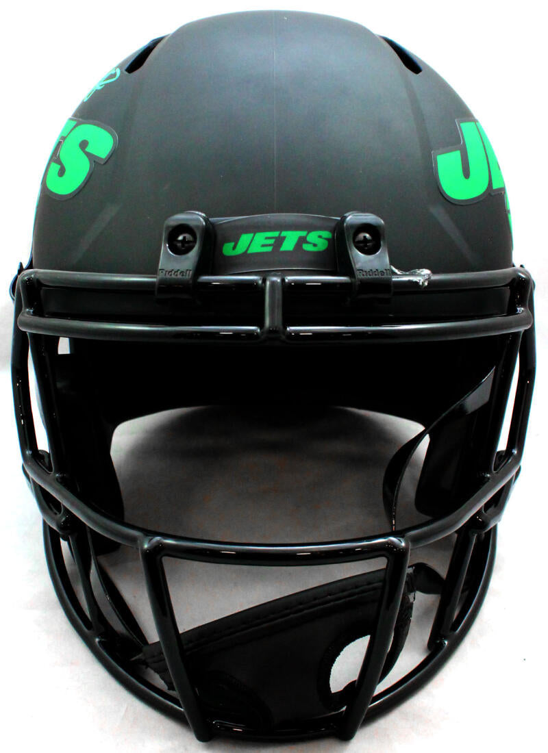 Elijah Moore Autographed New York Jets F/S Eclipse Speed Helmet-Beckett W Hologram *Green