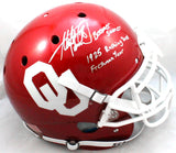 Adrian Peterson Autographed Oklahoma Sooners F/S Authentic Schutt Helmet w/2 Insc.- Beckett W Hologram *Silver