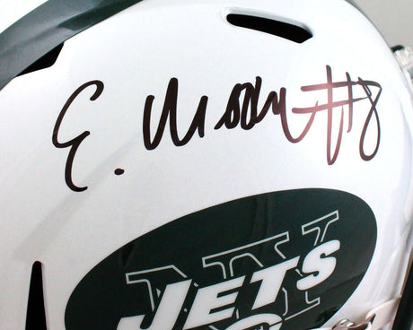 Elijah Moore Autographed New York Jets T/B F/S Speed Helmet-Beckett W Hologram *Black