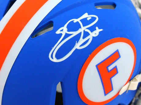 Emmitt Smith Autographed Florida Gators Blue Speed Mini Helmet- Beckett W Hologram *White