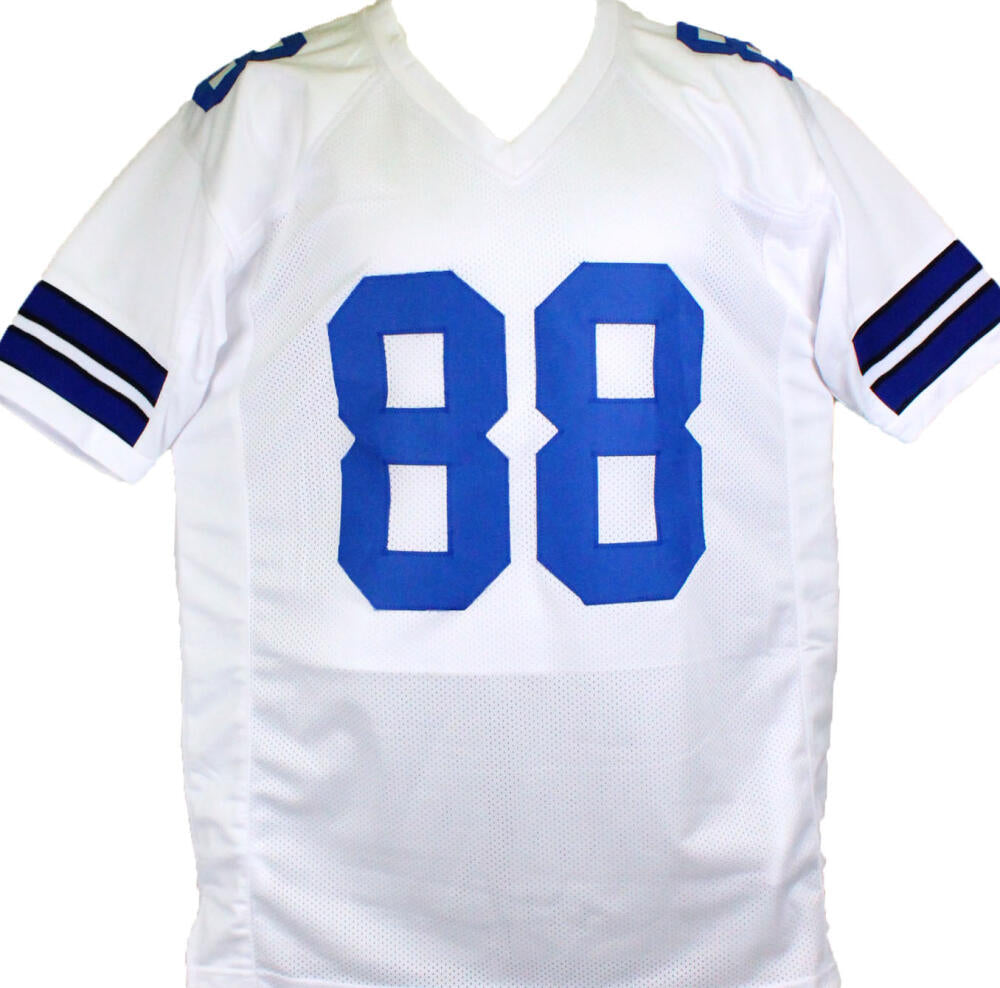 Michael Irvin Autographed White Pro Style Stat Jersey-Beckett W Hologram *Silver