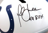 Marshall Faulk Autographed Colts F/S Speed Helmet w/ROY - Beckett W Hologram *Black