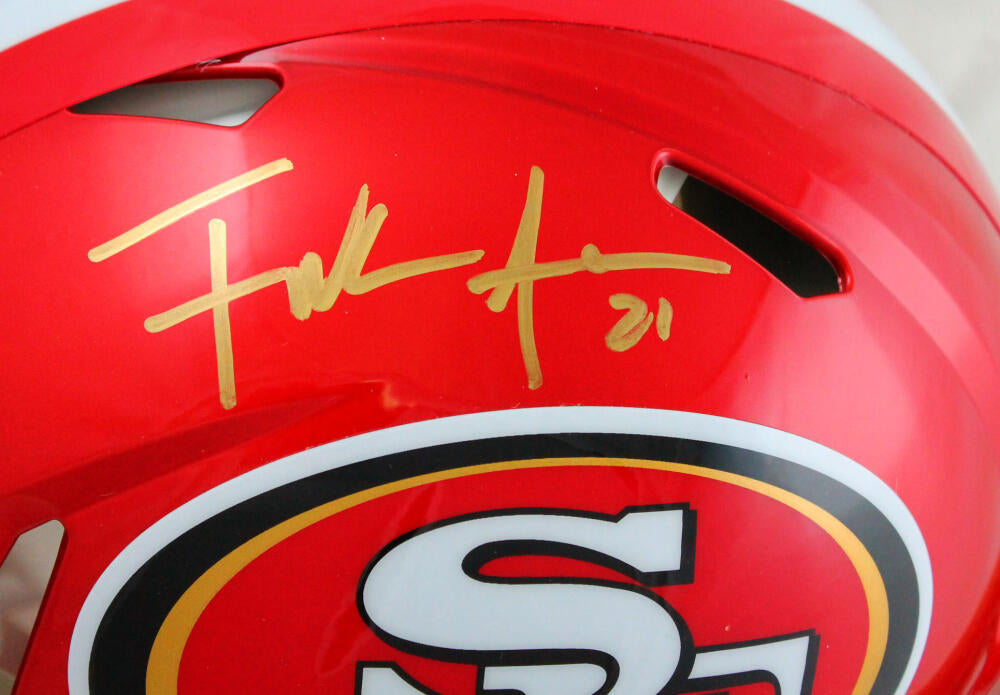 Frank Gore Signed F/S San Francisco 49ers Flash Speed Authentic Helmet-Beckett W Hologram *Gold