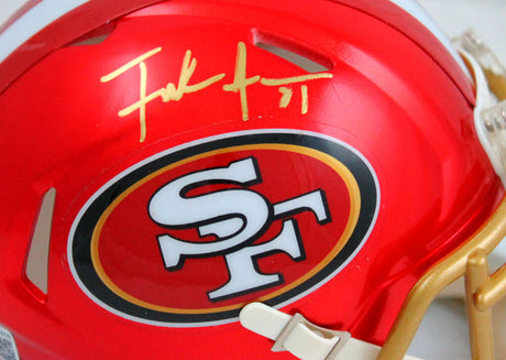 Frank Gore Autographed San Francisco 49ers Flash Mini Helmet-Beckett W Hologram *Gold