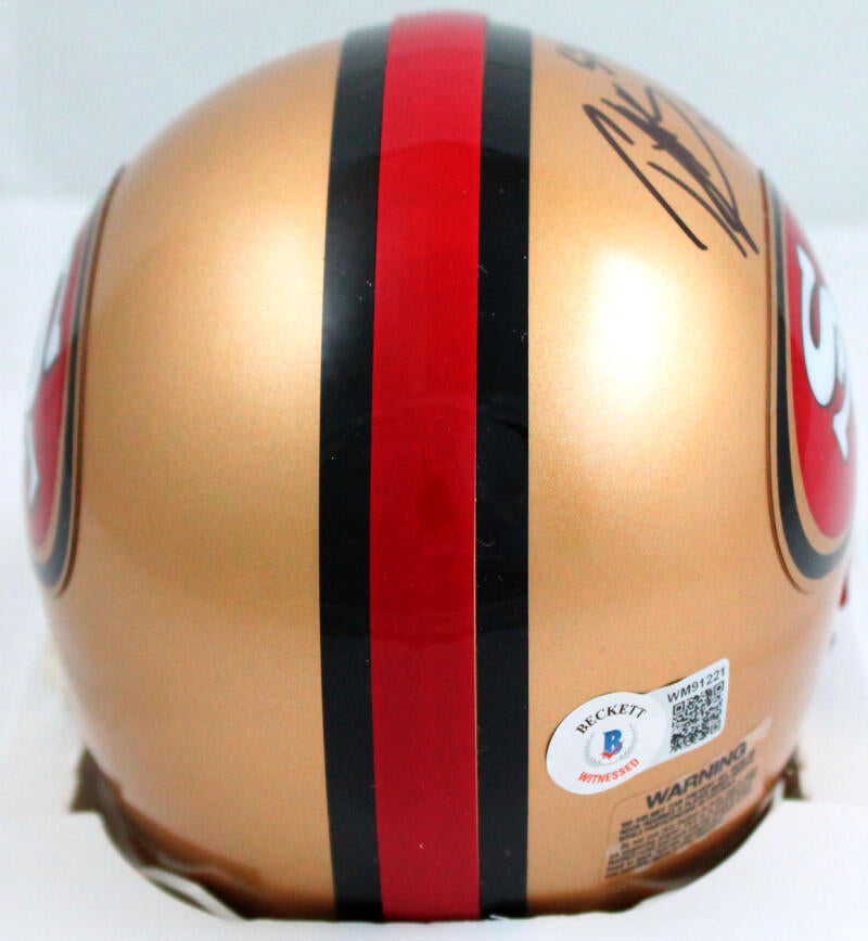 Patrick Willis Signed 49ers 96-08 Mini Helmet w/ 07 Def ROY-Beckett W Hologram *Black