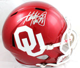 Adrian Peterson Autographed Oklahoma Sooners F/S Riddell Speed Helmet-Beckett W Hologram *Silver