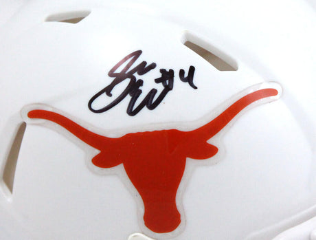 Sam Ehlinger Autographed Texas Longhorns Speed Mini Helmet *Light-JSA W *Black Image 2