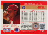 1990 Pro Set #293 Joe Montana SF 49ers Autograph Beckett Witness  Image 2