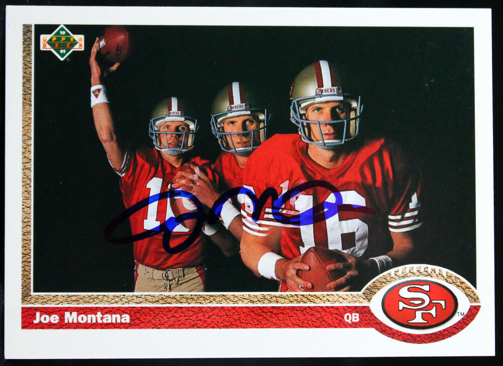 1991 Upper Deck #54 Joe Montana SF 49ers Autograph Beckett Authenticated Image 1