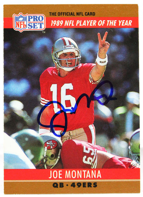 1990 Proset #2 Joe Montana Auto SF 49ers Autograph Beckett Authenticated  Image 1