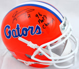 Jevon Kearse Autographed Florida Gators Orange Mini Helmet w/Insc.-Beckett W Hologram  Image 1