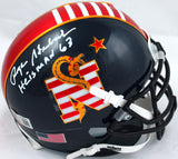 Roger Staubach Signed Navy Midshipmen Don't Tread On Me Mini Helmet w/Heisman-Beckett W Hologram *White Image 1