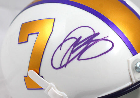 Odell Beckham Jr. Autographed White LSU Tigers Schutt Mini Helmet-Beckett W Hologram *Purple Image 2