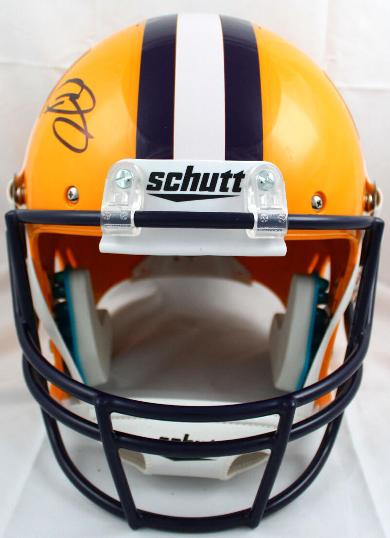 Odell Beckham Jr. Autographed LSU Tigers Yellow F/S Schutt Helmet-Beckett W Hologram *Black Image 3